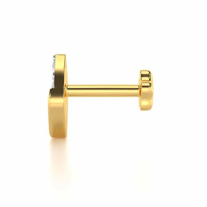 Pristine Silver Nosepin - Yellow Gold - Image 3