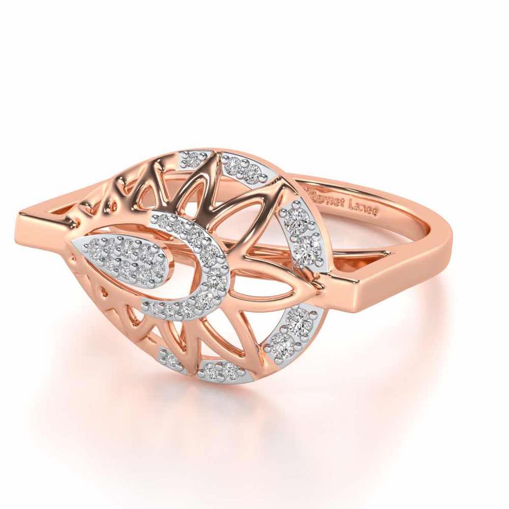 Pristine Snow Silver Ring - Rose Gold - Image 2