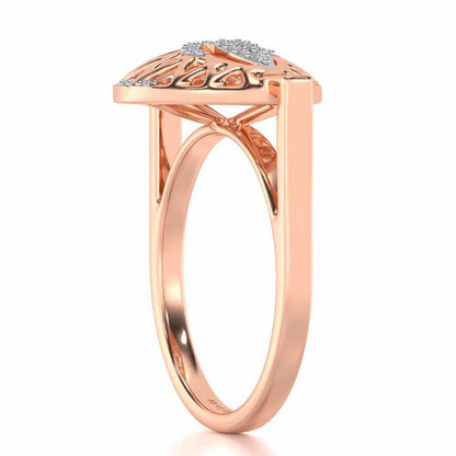 Pristine Snow Silver Ring - Rose Gold - Image 3