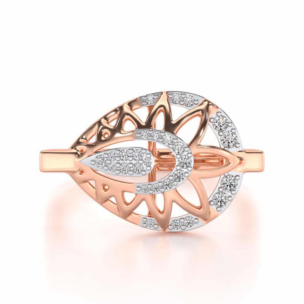 Pristine Snow Silver Ring - Rose Gold - Image 4