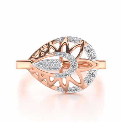 Pristine Snow Silver Ring - Rose Gold - Image 4