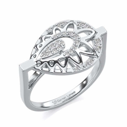 Pristine Snow Silver Ring - White Gold - Image 1