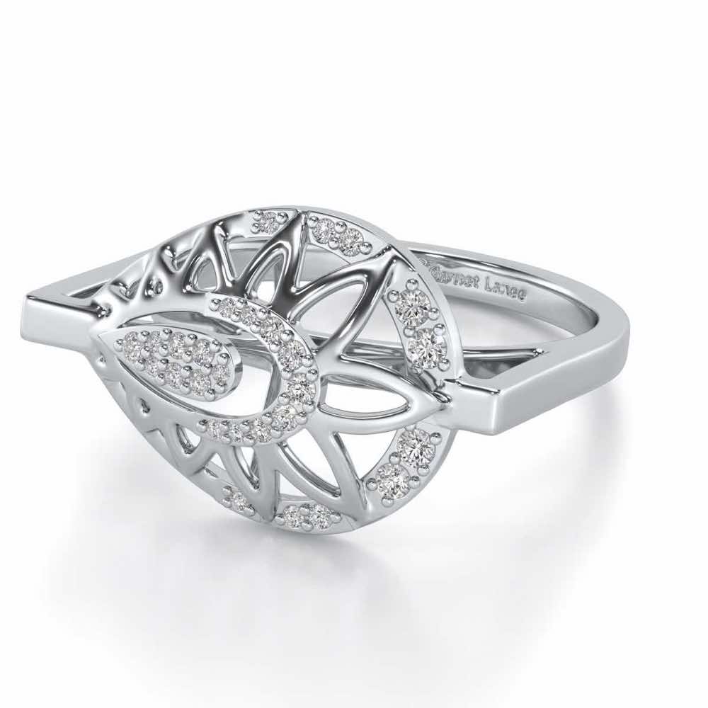 Pristine Snow Silver Ring - White Gold - Image 2