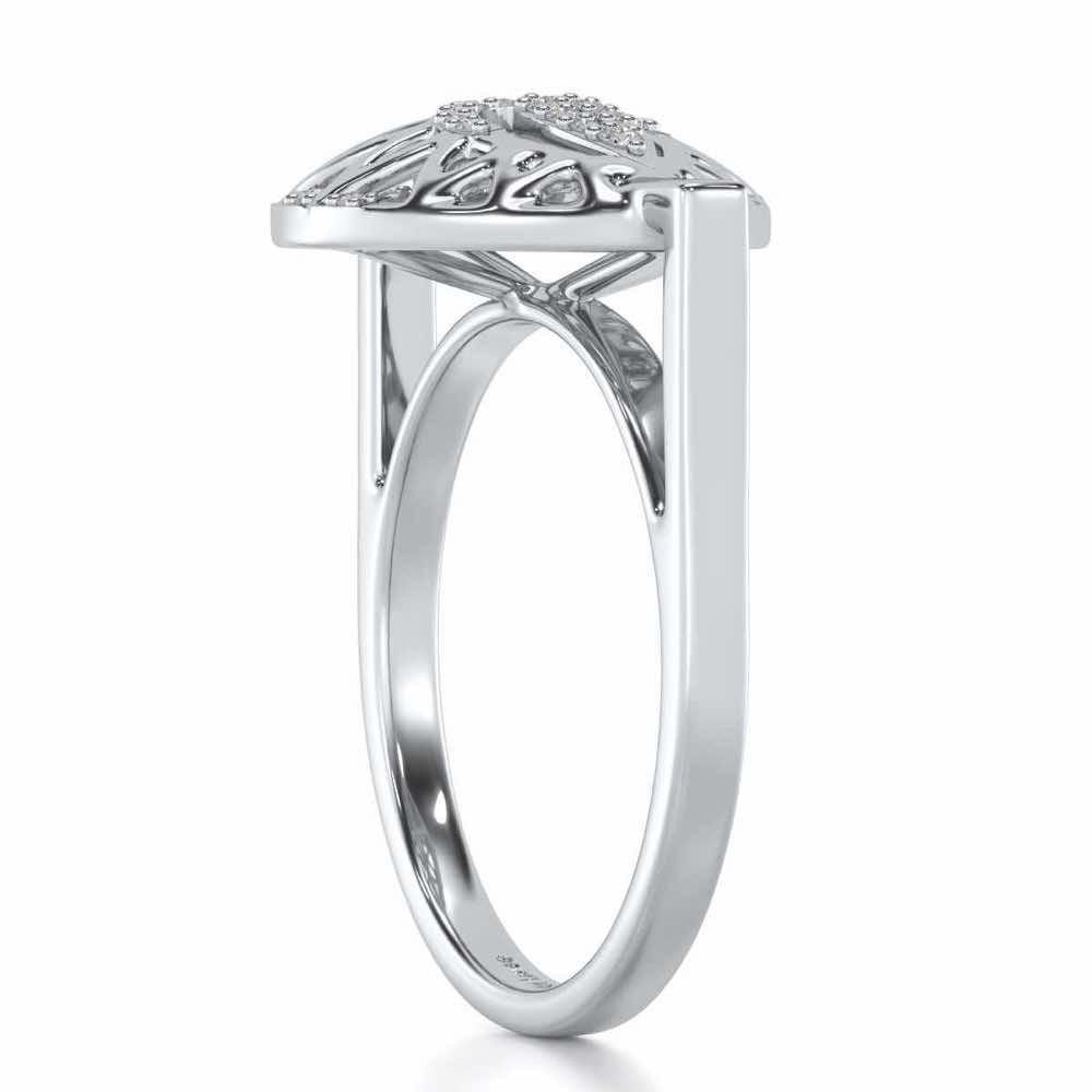 Pristine Snow Silver Ring - White Gold - Image 3
