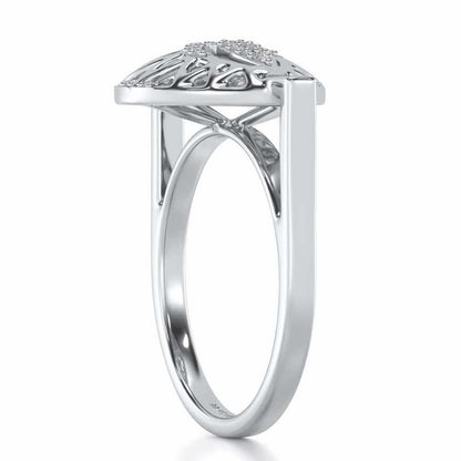 Pristine Snow Silver Ring - White Gold - Image 3