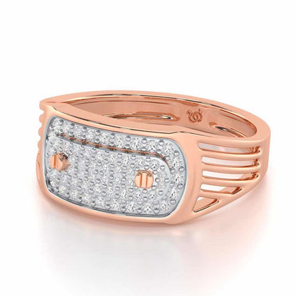 Pritish Silver Ring For Men - Rose Gold - Image 2