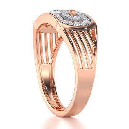 Pritish Silver Ring For Men - Rose Gold - Image 3