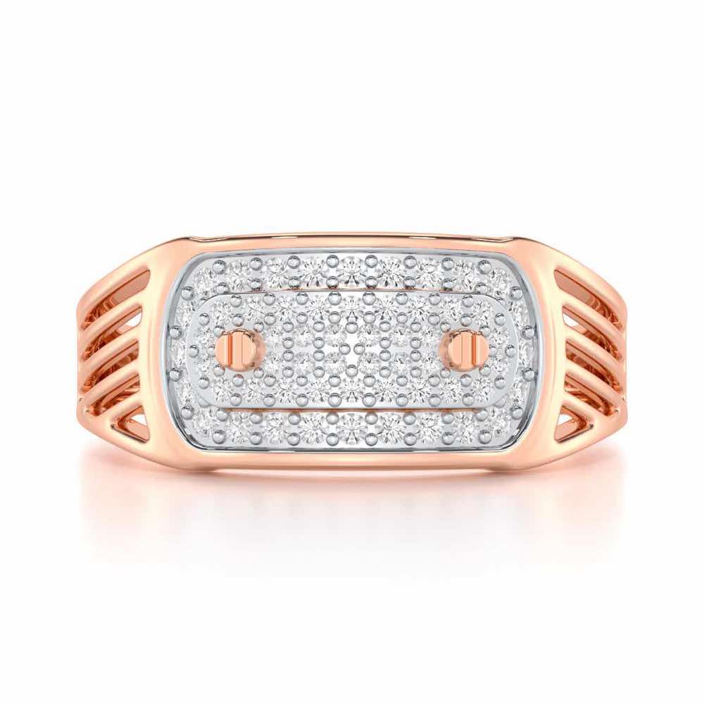 Pritish Silver Ring For Men - Rose Gold - Image 4