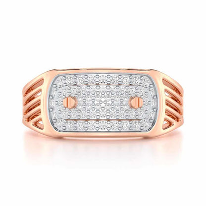 Pritish Silver Ring For Men - Rose Gold - Image 4