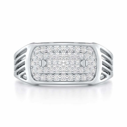 Pritish Silver Ring For Men - White Gold - Image 4