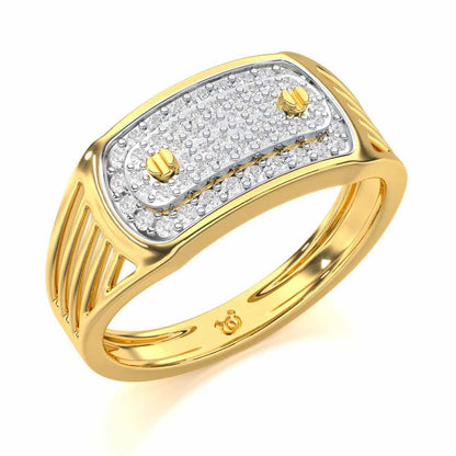 Pritish Silver Ring For Men - Yellow Gold - Image 1