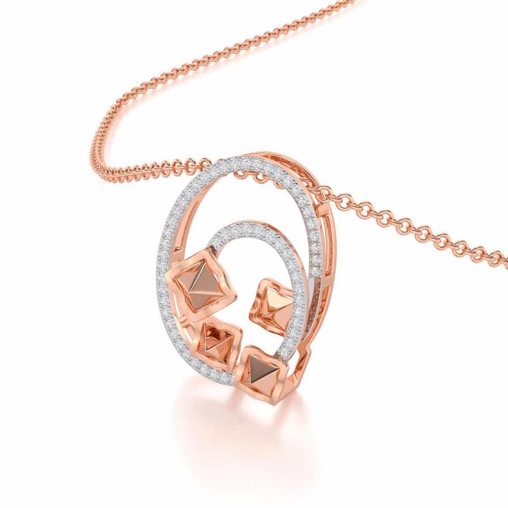 Pure Celestia Silver Pendant - Rose Gold - Image 2