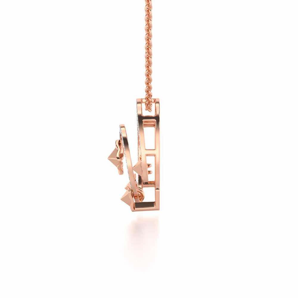 Pure Celestia Silver Pendant - Rose Gold - Image 4