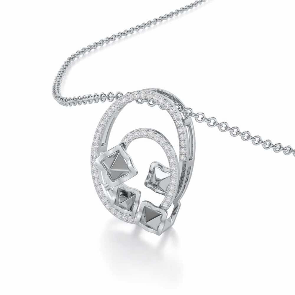 Pure Celestia Silver Pendant - White Gold - Image 2
