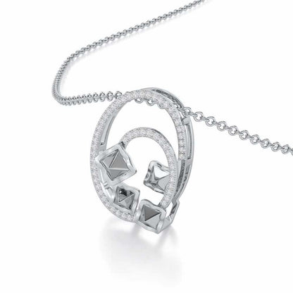 Pure Celestia Silver Pendant - White Gold - Image 2