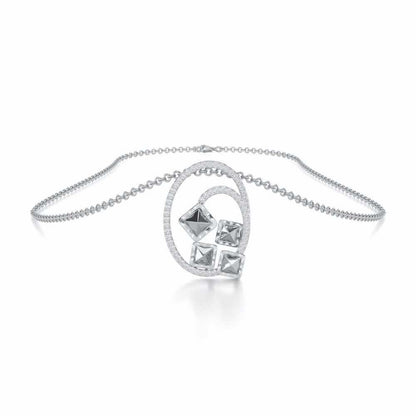 Pure Celestia Silver Pendant - White Gold - Image 3