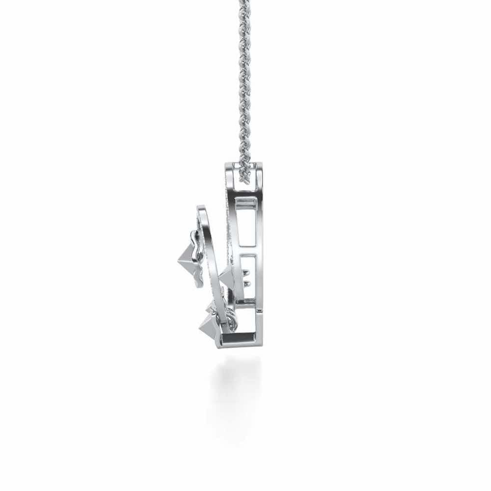 Pure Celestia Silver Pendant - White Gold - Image 4