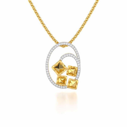 Pure Celestia Silver Pendant - Yellow Gold - Image 1