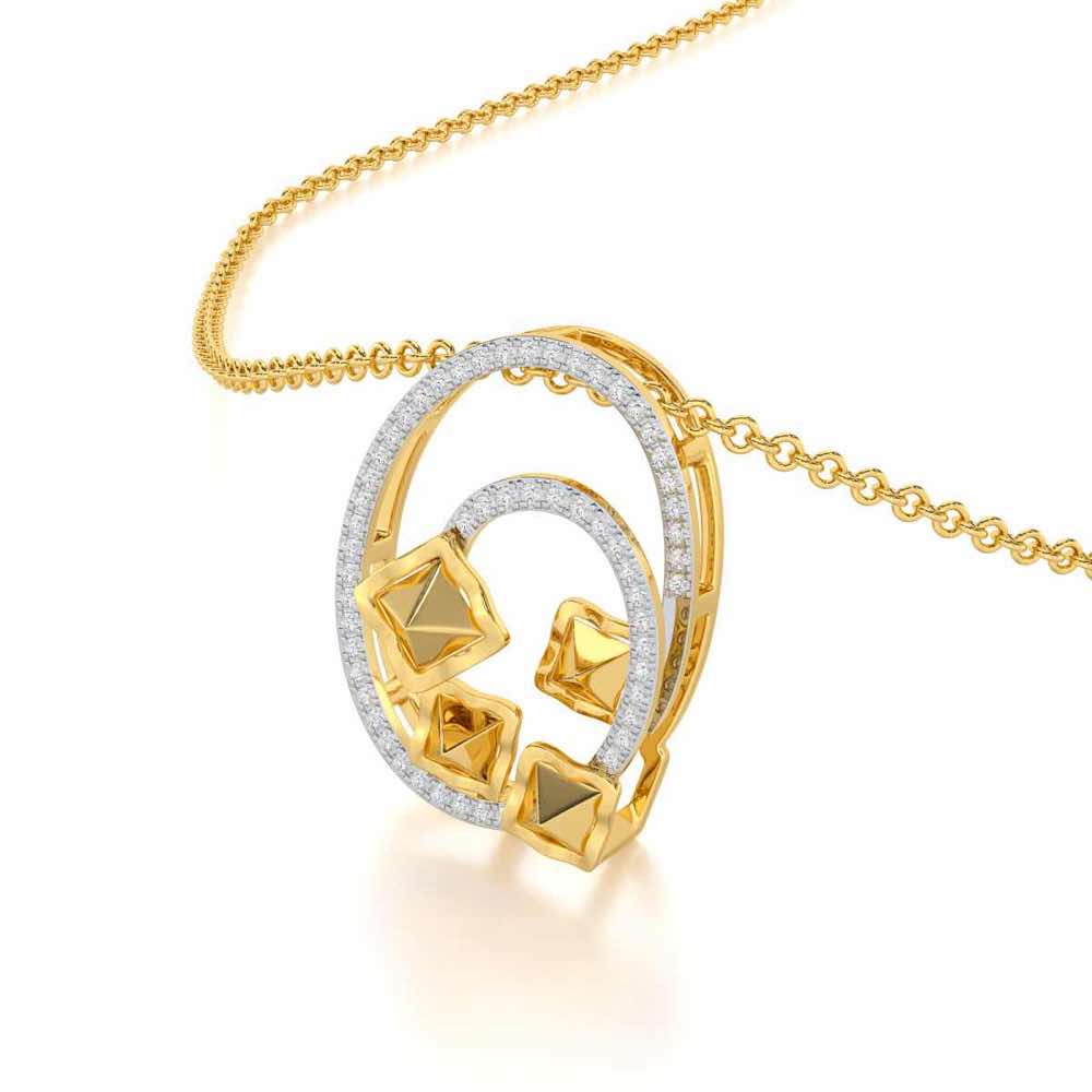 Pure Celestia Silver Pendant - Yellow Gold - Image 2