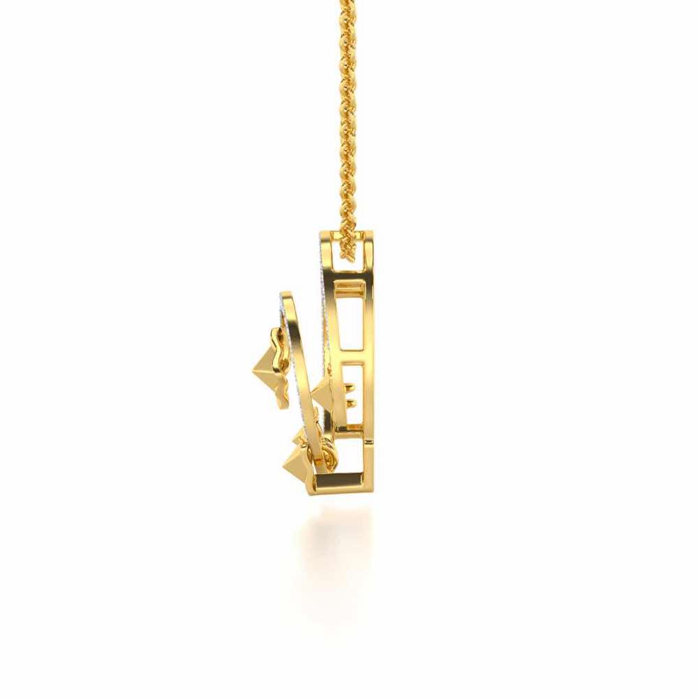 Pure Celestia Silver Pendant - Yellow Gold - Image 4