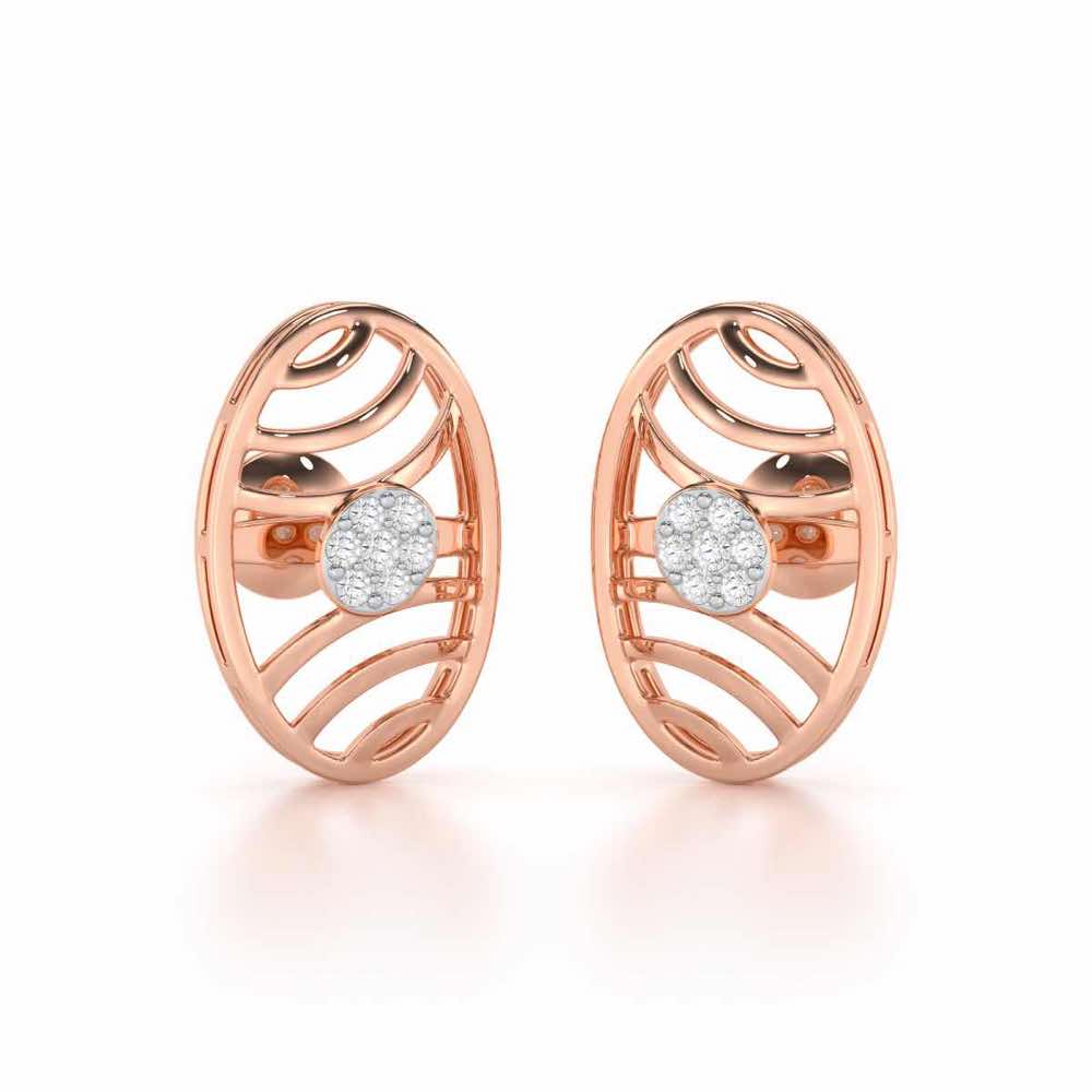 Pure Light Silver Earrings - Rose Gold - Image 1