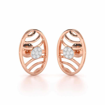 Pure Light Silver Earrings - Rose Gold - Image 1