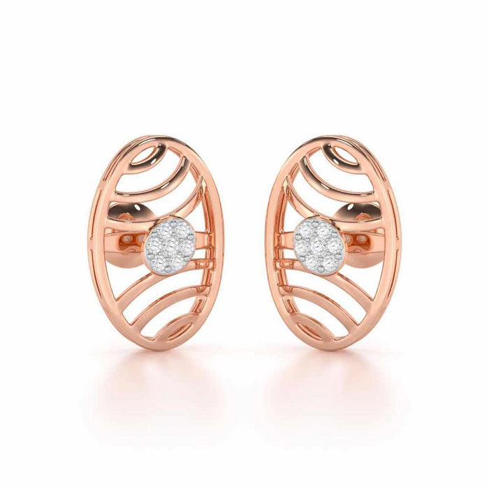 Pure Light Silver Earrings - Rose Gold - Image 1