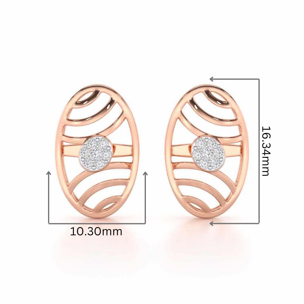 Pure Light Silver Earrings - Rose Gold - Image 2