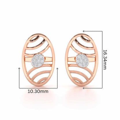 Pure Light Silver Earrings - Rose Gold - Image 2
