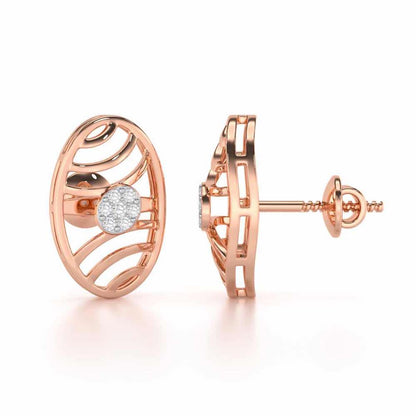 Pure Light Silver Earrings - Rose Gold - Image 4