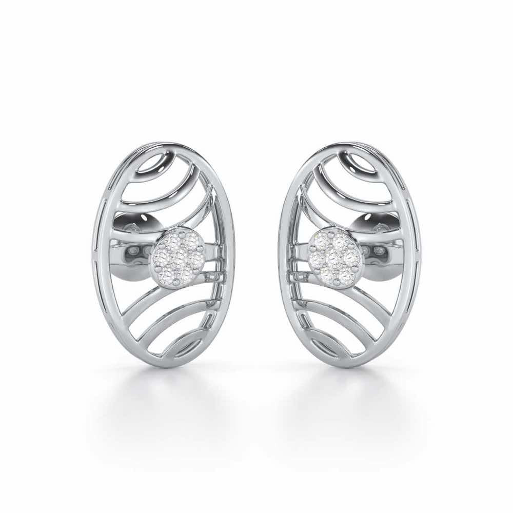Pure Light Silver Earrings - White Gold - Image 1