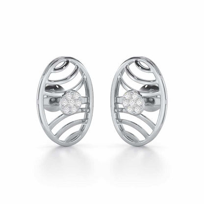 Pure Light Silver Earrings - White Gold - Image 1