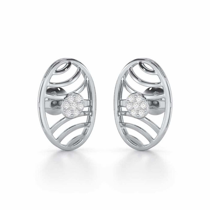 Pure Light Silver Earrings - White Gold - Image 1