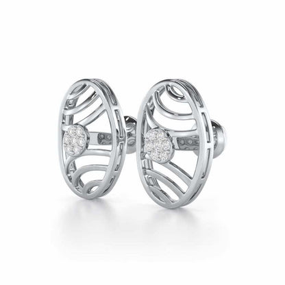 Pure Light Silver Earrings - White Gold - Image 3