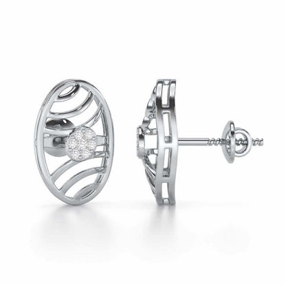 Pure Light Silver Earrings - White Gold - Image 4