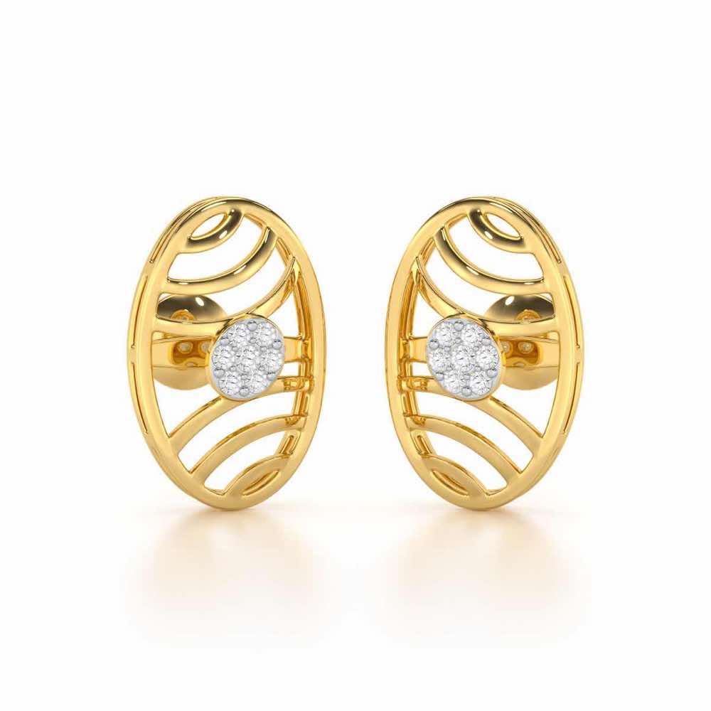 Pure Light Silver Earrings - Yellow Gold - Image 1