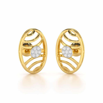 Pure Light Silver Earrings - Yellow Gold - Image 1