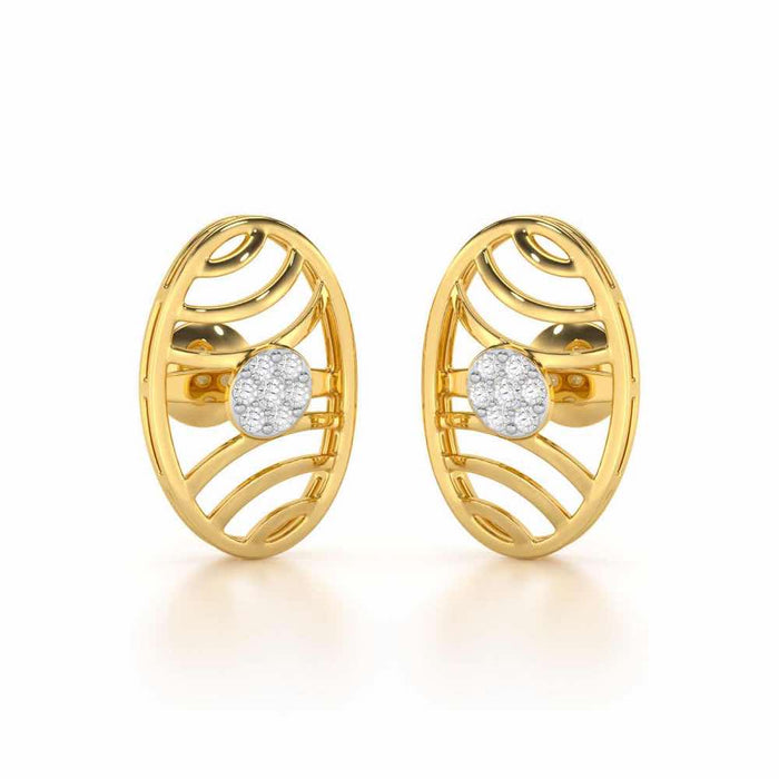 Pure Light Silver Earrings - Yellow Gold - Image 1