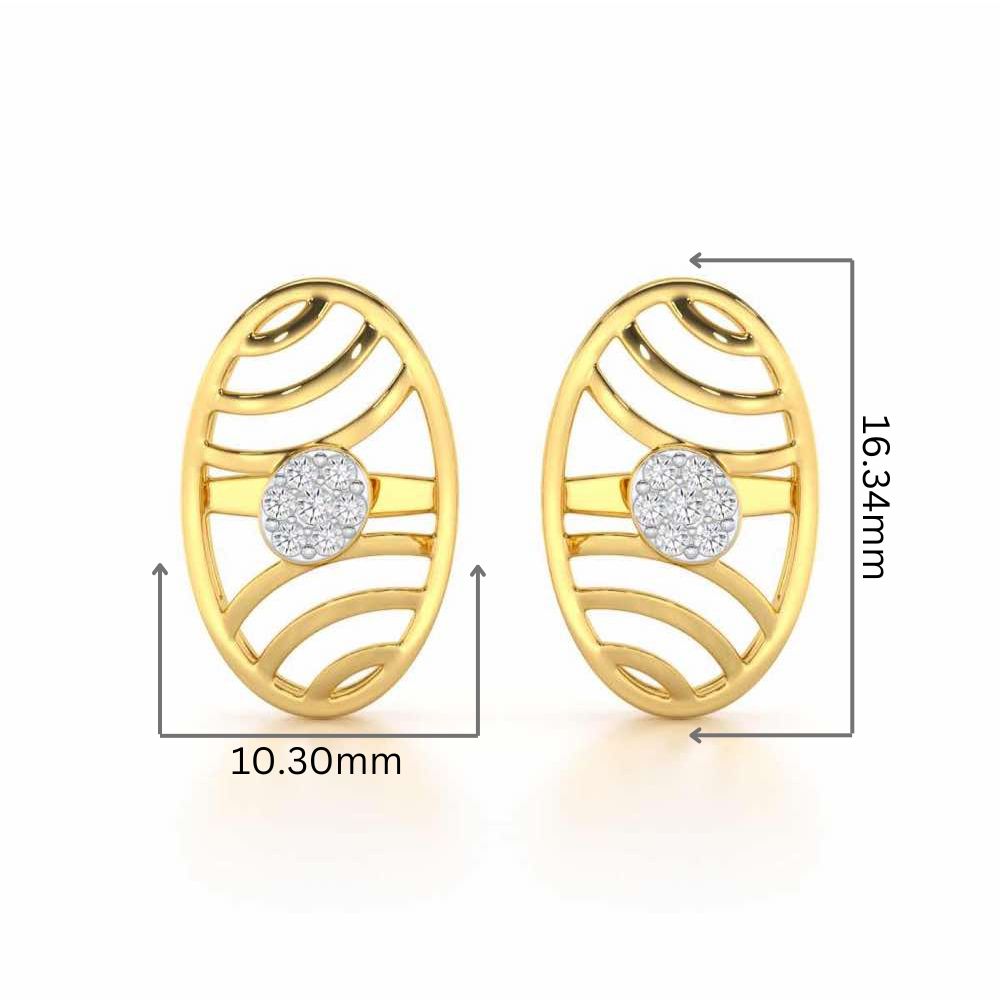 Pure Light Silver Earrings - Yellow Gold - Image 2