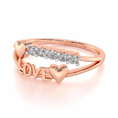 Pure Love Silver Ring - Rose Gold - Image 2
