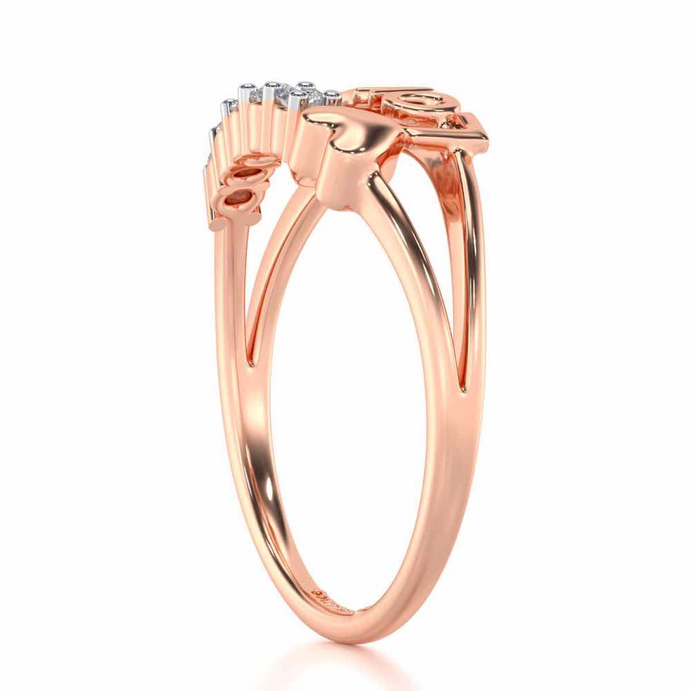 Pure Love Silver Ring - Rose Gold - Image 3