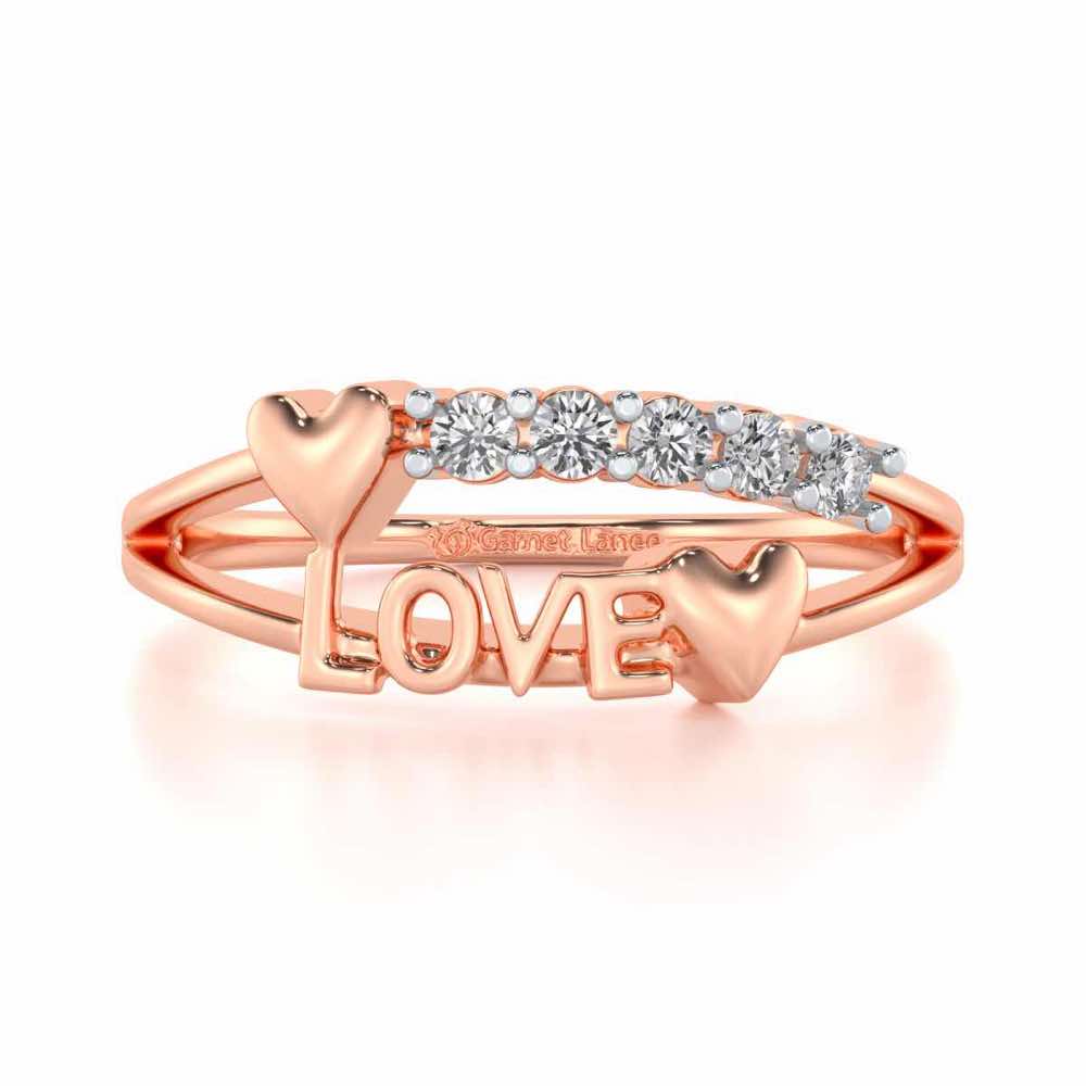 Pure Love Silver Ring - Rose Gold - Image 4