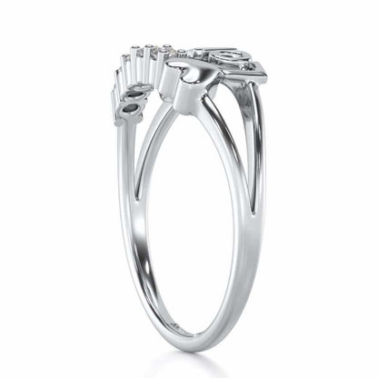 Pure Love Silver Ring - White Gold - Image 3