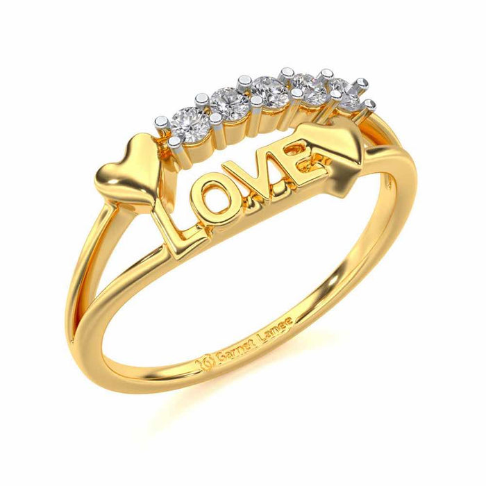 Pure Love Silver Ring - Yellow Gold - Image 1
