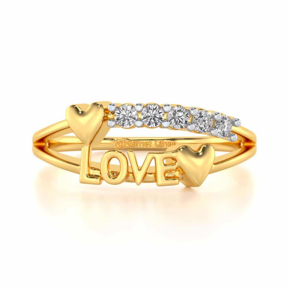 Pure Love Silver Ring - Yellow Gold - Image 4