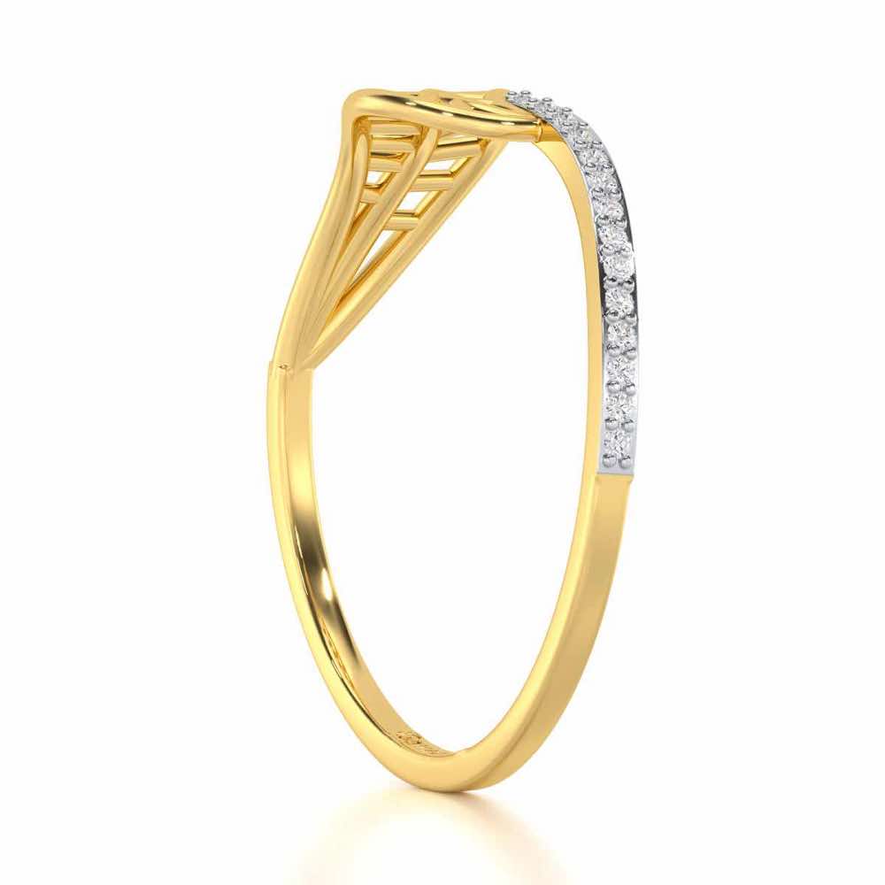 Pure Pleasure Silver Ring - Yellow Gold - Image 3
