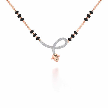 Pushap Silver Mangalsutra - Rose Gold - Image 1