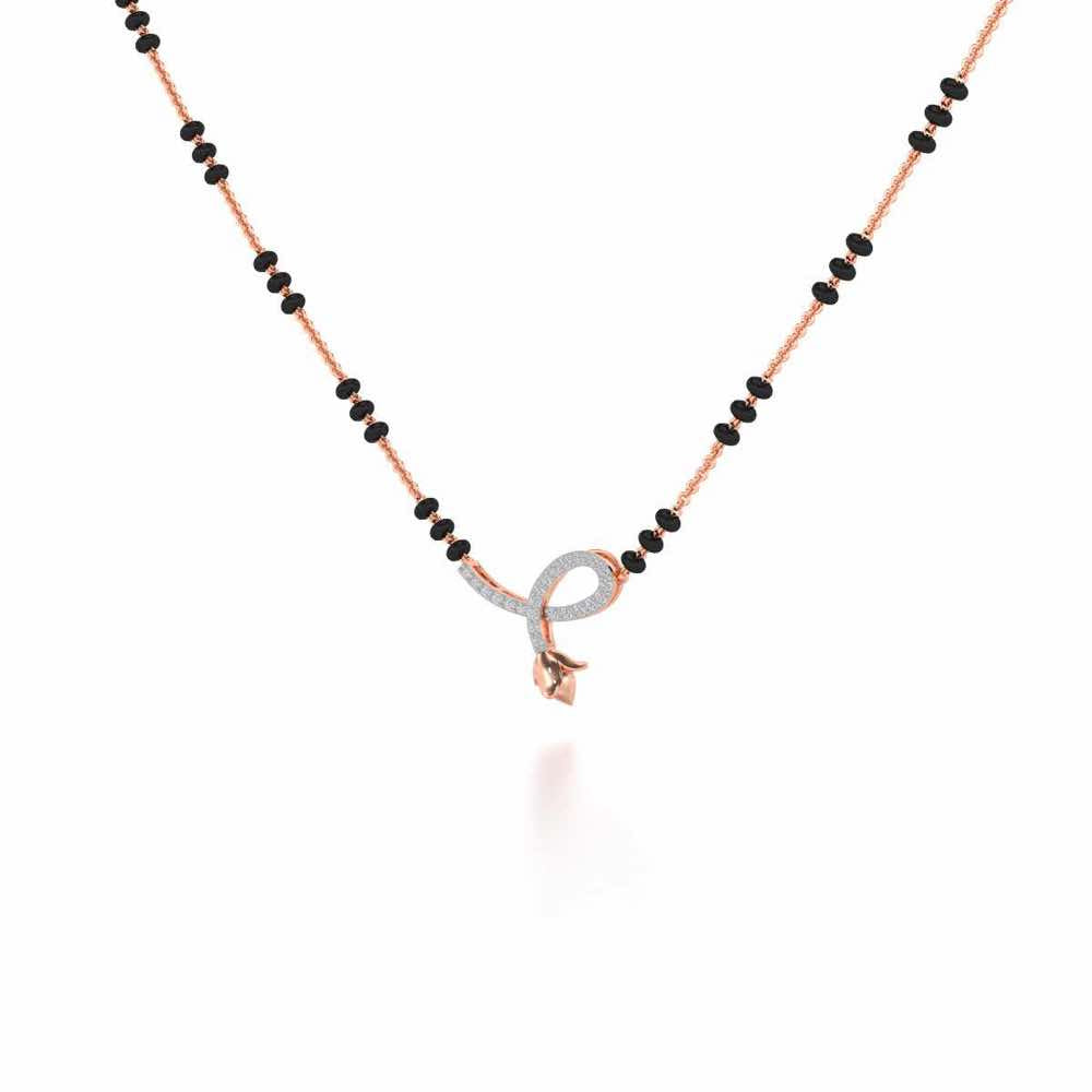 Pushap Silver Mangalsutra - Rose Gold - Image 2