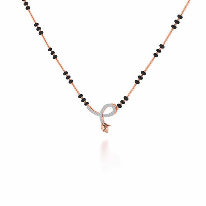 Pushap Silver Mangalsutra - Rose Gold - Image 2