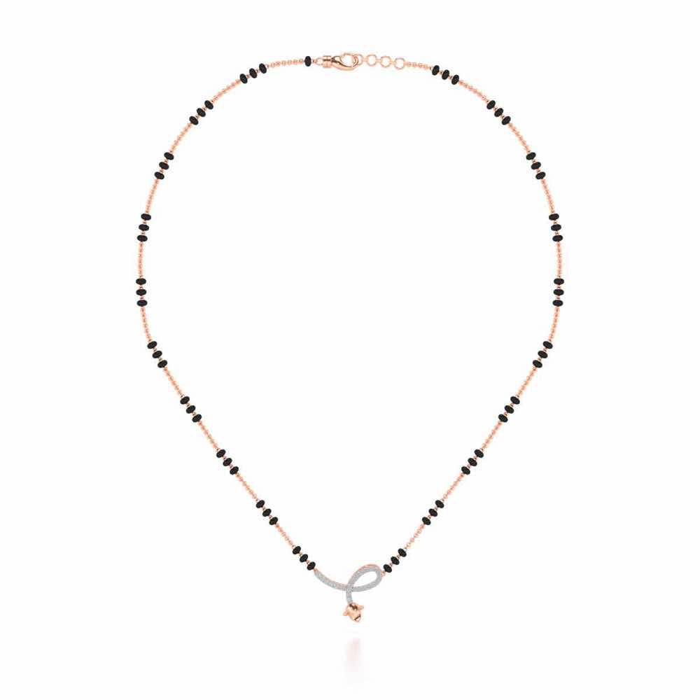 Pushap Silver Mangalsutra - Rose Gold - Image 3
